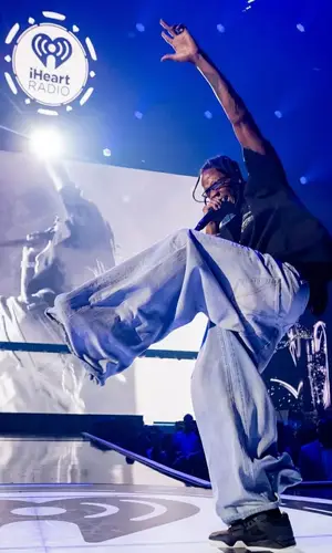 Travis Scott wearing Rick Owens eyewear