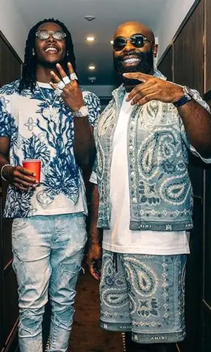 Koba Lad wearing Amiri jeans