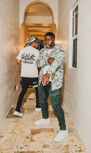 Blac Youngsta wearing Diesel t-shirt