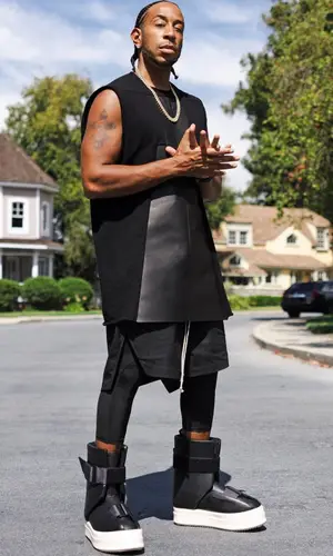 Ludacris wearing Rick Owens boots