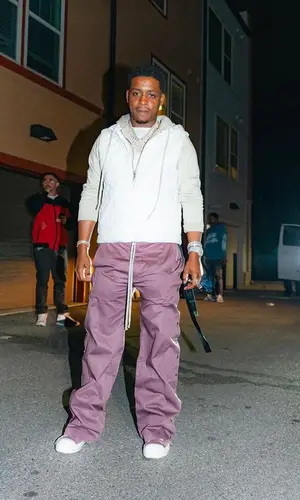 Baby Money wearing Rick Owens pants