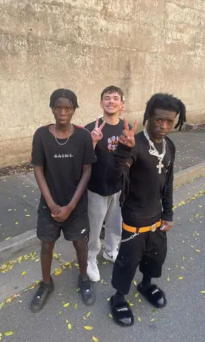 Lil Uzi Vert wearing Chrome Hearts shorts