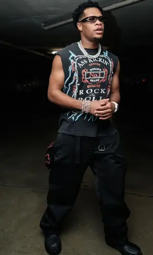 Devin Haney wearing Bottega Veneta boots