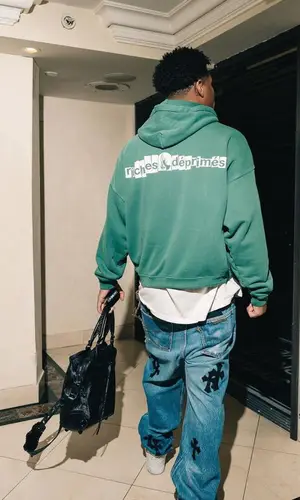 Devin Haney wearing Enfants Riches Deprimes hoody