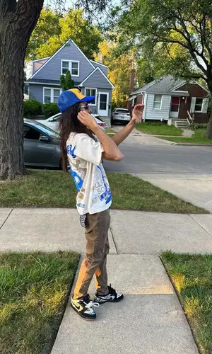 BabyTron wearing Gallery Dept. cap
