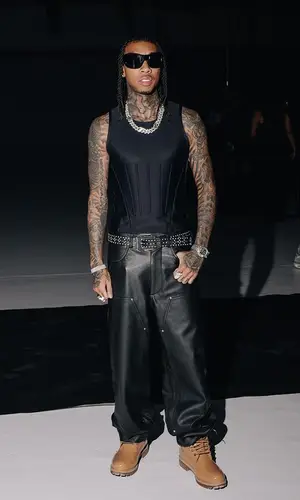 Tyga wearing Timberland boots