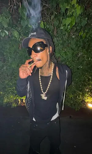 Wiz Khalifa wearing Rick Owens top