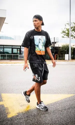 Jude Bellingham wearing Heron Preston t-shirt