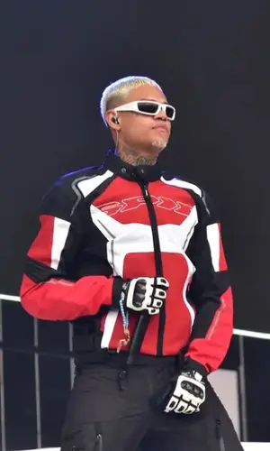 MC Cabelinho wearing Spidi jacket