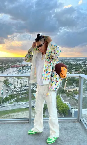 Spence Lee wearing Bape hoody