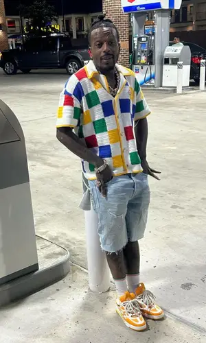 Sauce Walka wearing Casablanca shirt