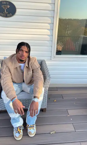 Ja'Marr Chase wearing Amiri jeans