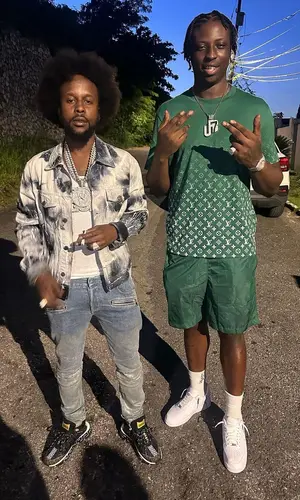 Abra Cadabra wearing Louis Vuitton t-shirt