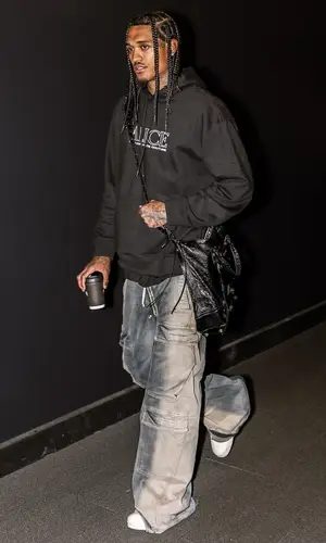 Jordan Clarkson wearing Balenciaga bag