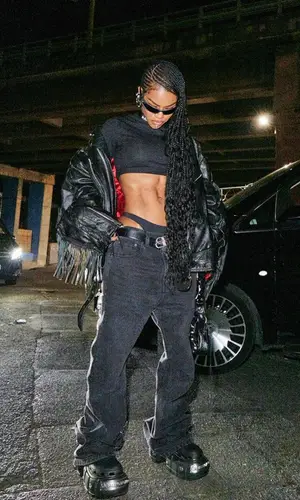 Teyana Taylor wearing Balenciaga eyewear