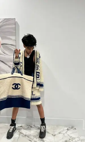 Yung Fazo wearing Chanel other