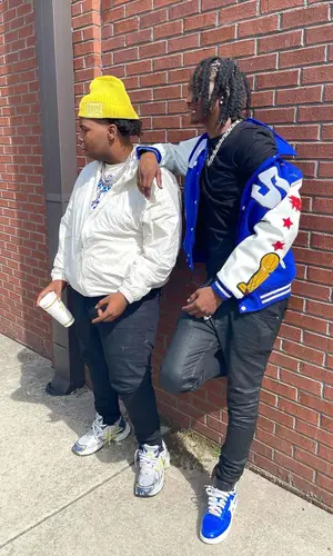 Big30 wearing Amiri jeans