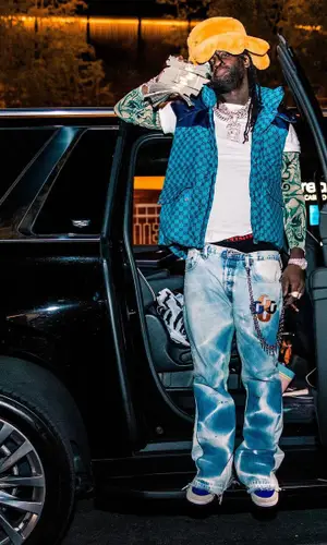 Chief Keef wearing Gallery Dept. jeans