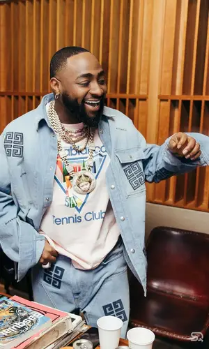 Davido wearing Casablanca t-shirt