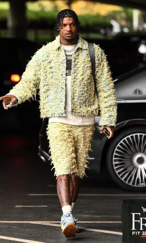 Ja'Marr Chase wearing Who Decides War shorts