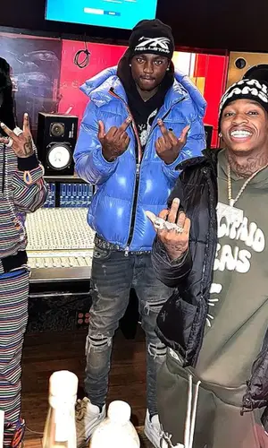Kyle Richh wearing Moncler jacket