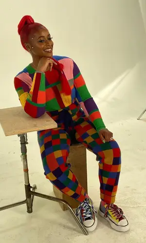 Tierra Whack wearing Maison Mihara Yasuhiro sneakers
