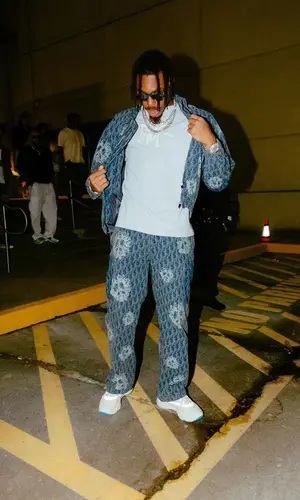Justin Jefferson wearing Dior t-shirt