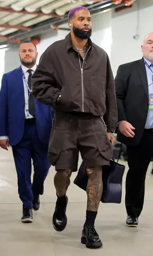 Odell Beckham Jr wearing Jacquemus shorts