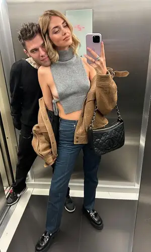 Chiara Ferragni wearing Saint Laurent jacket
