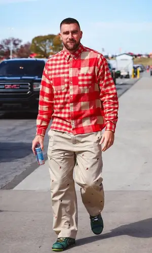 Travis Kelce wearing Ice Cream pants