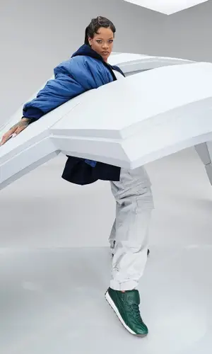 Rihanna’s Outfit in Isabel Marant Jacket, Balenciaga Pants & Puma Sneakers (2023)