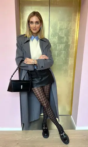 Chiara Ferragni wearing Saint Laurent belt