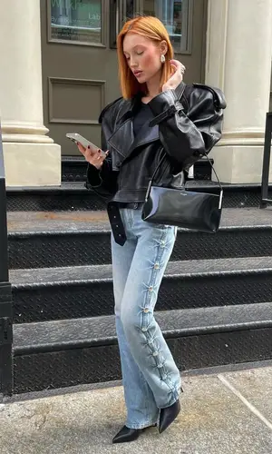 Meredith Duxbury wearing Saint Laurent jacket