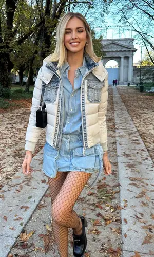 Chiara Ferragni wearing Miu Miu shorts
