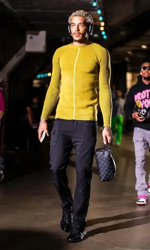 Jeremy Juliusz Sochan wearing Rick Owens sweater