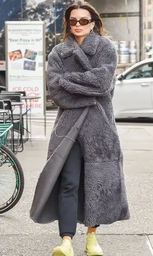 Emily Ratajkowski wearing Danzyus pants
