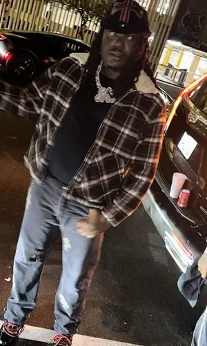 Deadboylife wearing Chrome Hearts jacket