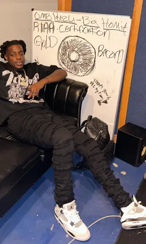 OMB Peezy’s Outfit in Valabasas Pants, Jordan Sneakers & Louis Vuitton Backpack (2023)