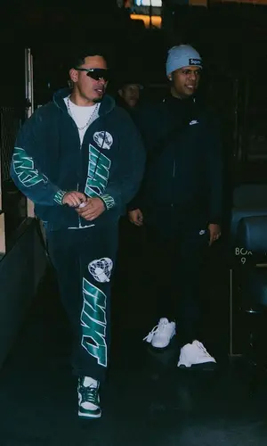 Myke Towers wearing Market hoody