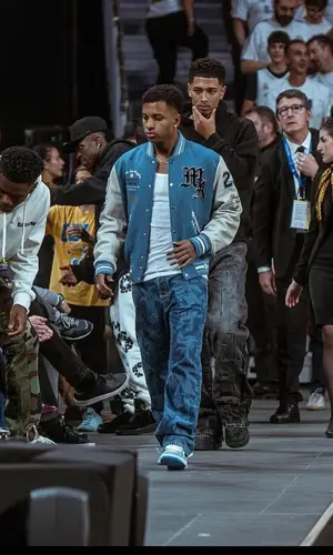 Rodrygo wearing Amiri jacket