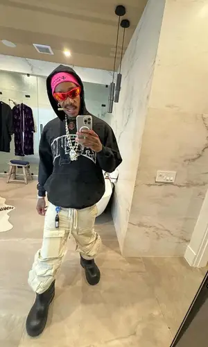 Wiz Khalifa wearing Chrome Hearts hat