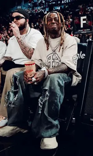 Lil Wayne wearing Balenciaga t-shirt