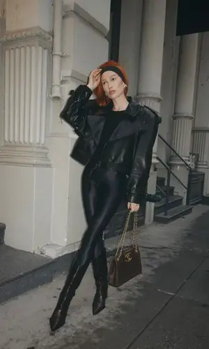 Meredith Duxbury wearing Saint Laurent pants
