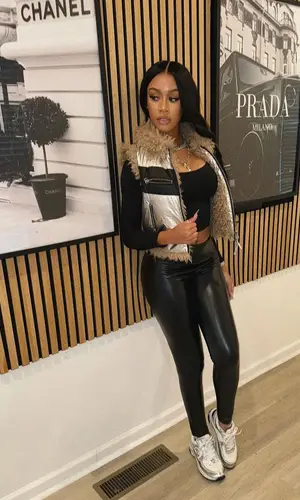 Lakeyah wearing Diesel jacket