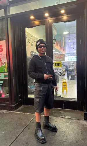 Lil Meech wearing Rick Owens boots