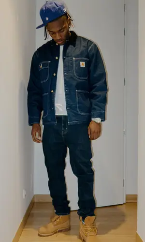 Rafael Leao wearing Carhartt jacket