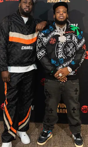 Maxo Kream wearing Chrome Hearts hoody