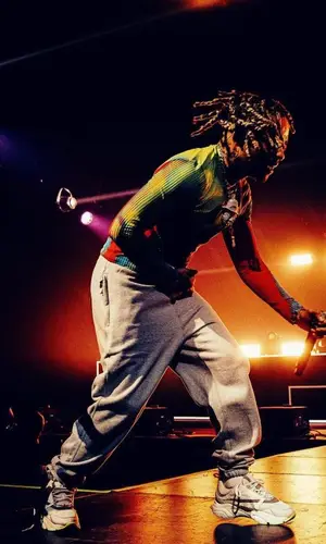 Zola wearing Nike pants