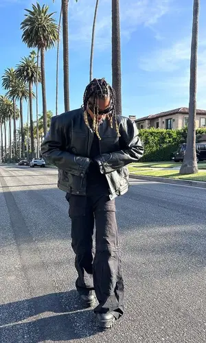 DDG wearing Balenciaga boots