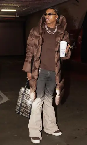 Lil Baby wearing Rick Owens top